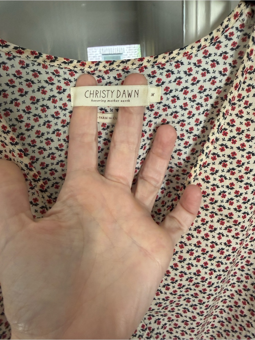 Christy Dawn Dahlia Dress | Geo Ditsy Cream M - Picture 9 of 15